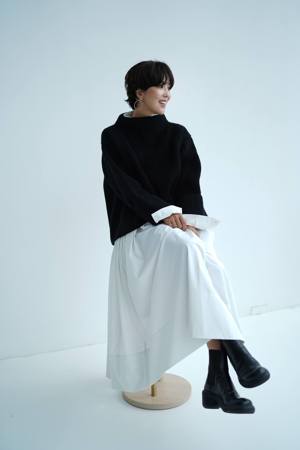 THE 9 SHOP 】EVERYDAY SKIRT ホワイトSサイズ