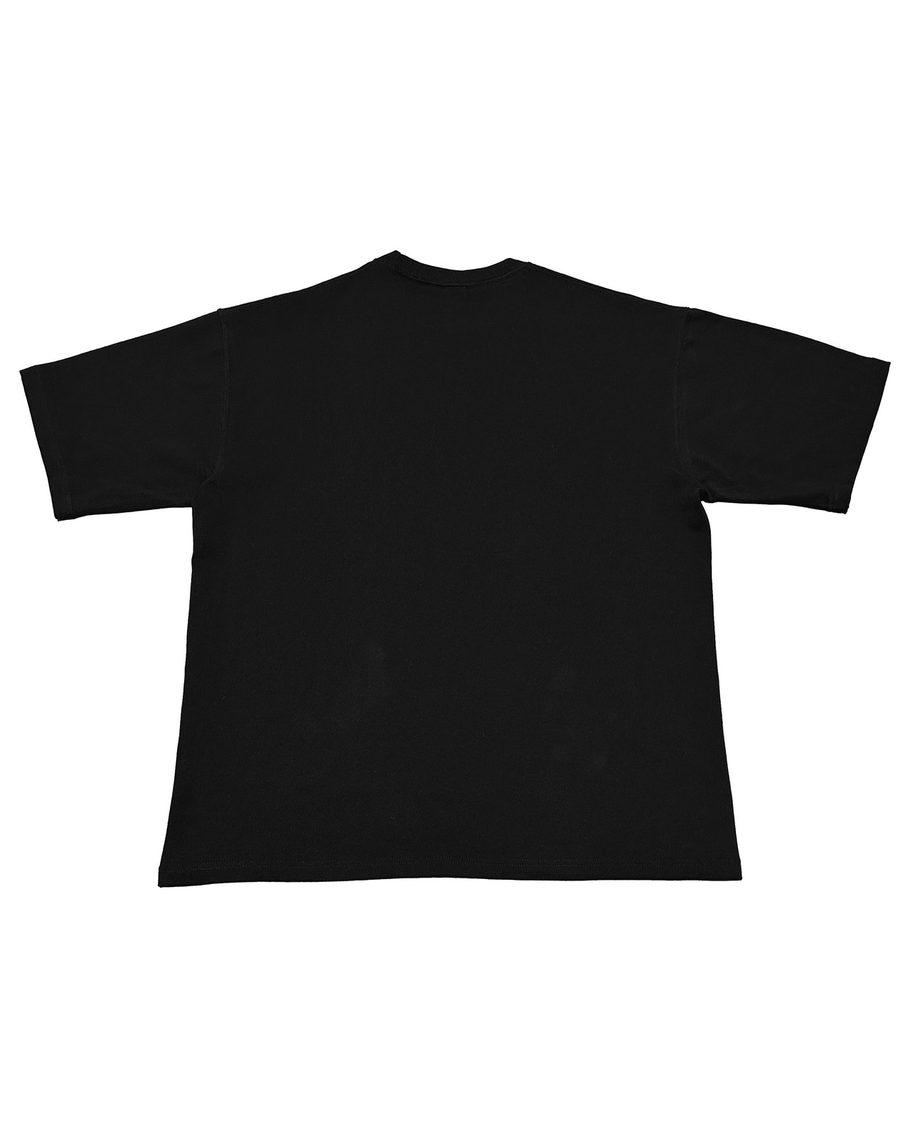 BASIC ONE POINT MAGNUM WEIGHT BIG SILHOUETTE T-SHIRT - BLACK