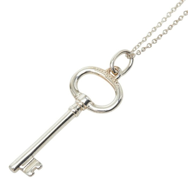 ティファニー オーバル キー チェーン ペンダント ネックレス SV925 シルバー レディース TIFFANY&Co. 【中古】