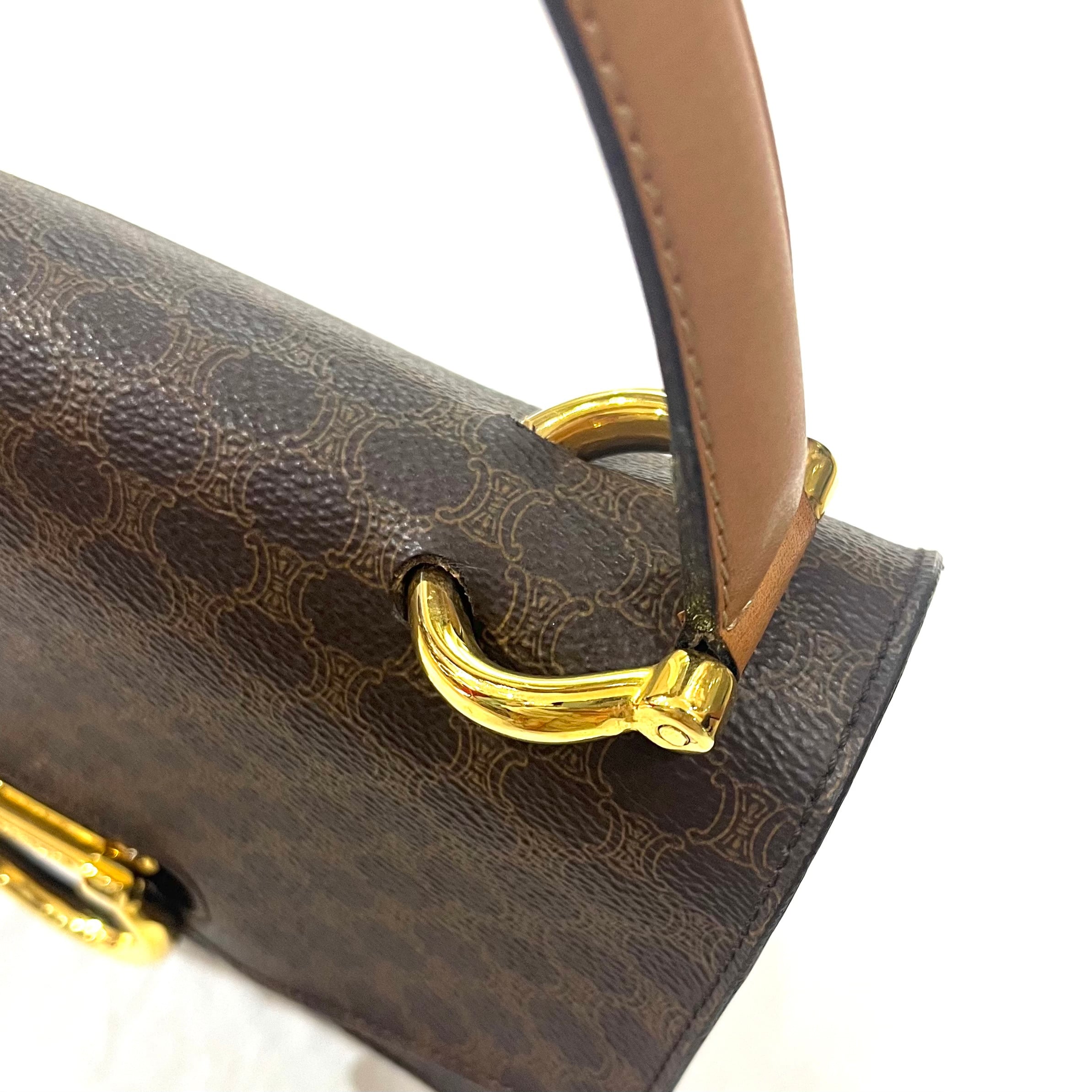 CELINE】2196 ヴィンテージセリーヌ マカダム柄 二重フラップ