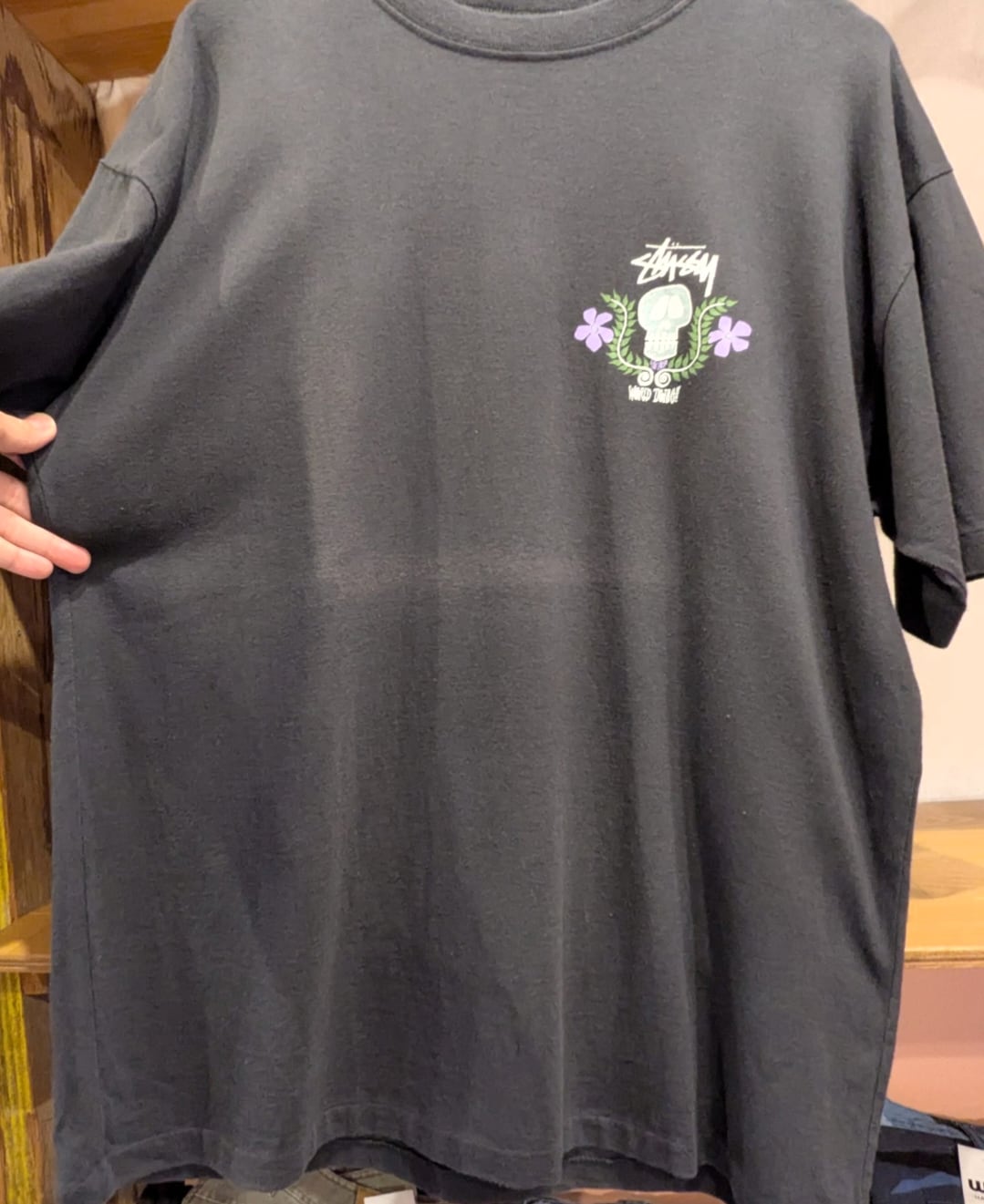 幻級!!! old stussy skull flower print 