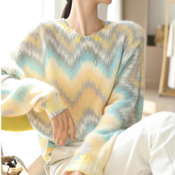 グラデーションデザインニットセーター 00548