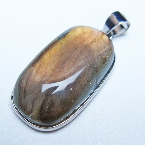 ラブラドライト ペンダント 一点物 メール便可 [M便 1/20] 112-11660