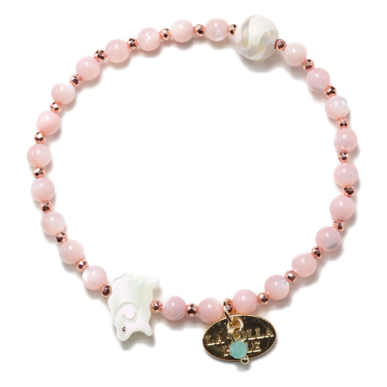 Lovely Zoo】水紋天珠×マザーオブパール ブレスレット | LA・JOLLA