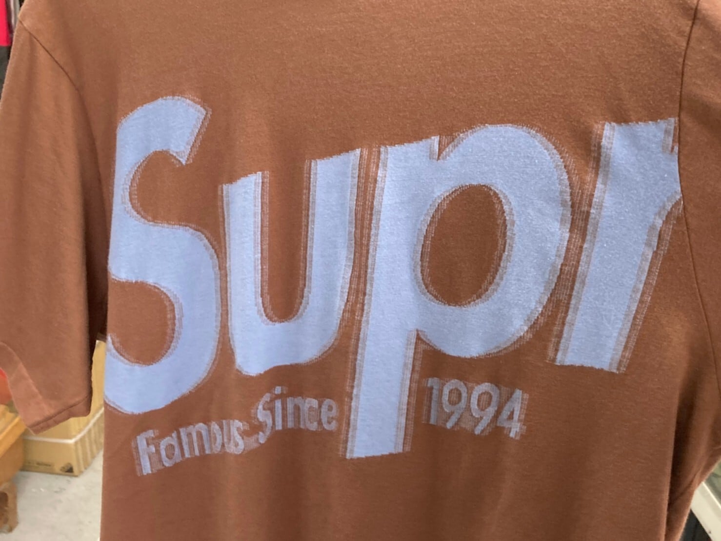 SALE!! Supreme INTARSIA SPELLOUT SS TOP BROWN LARGE 8955 | BRAND ...