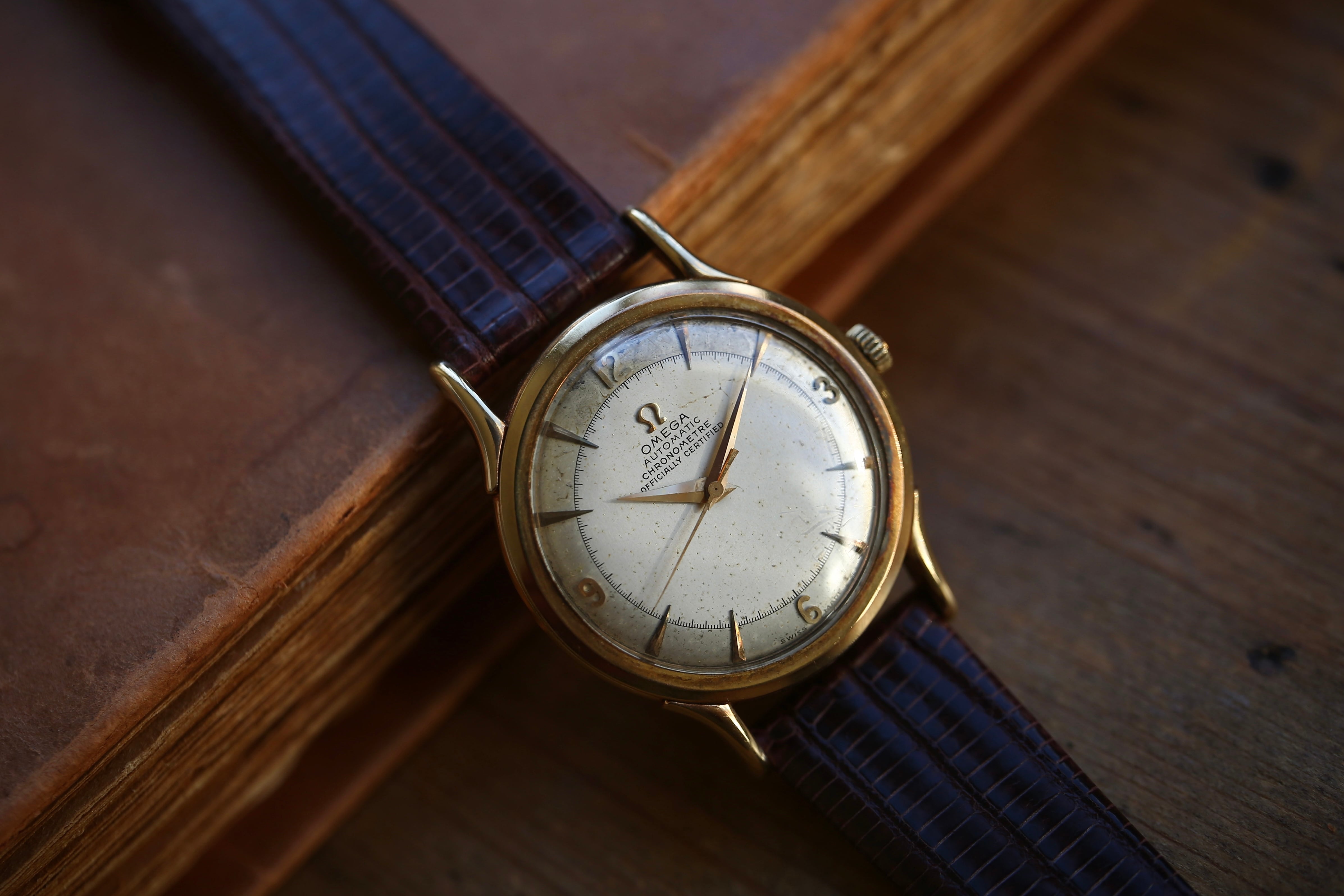 OMEGA】 1948年製 オメガ クロノメーター 飛びアラビア数字 テクニカル