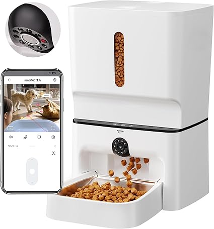 PETGUGU 自動給餌器 猫 カメラ付き 3.5L大APPインテリジェント監視