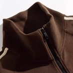 Half Zip-Up Line-In Sweat Material ◇3color H0826