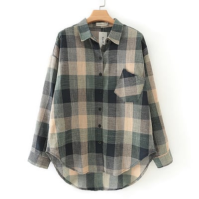 プラスサイズ チェックシャツ トップス シャツ ブラウス 袖あり 長袖 襟付き ベーシック 前開き ボタン留め シンプル カジュアル 大人 おしゃれ お洒落 大人女子 こなれ感 ラフ ボーイッシュ 抜け感 チェック柄 春 夏 秋 10代 20代 30代 40代 50代 60代 エイジレス 通学 プラスサイズ チェックシャツ トップス シャツ ブラウス 袖あり 長袖