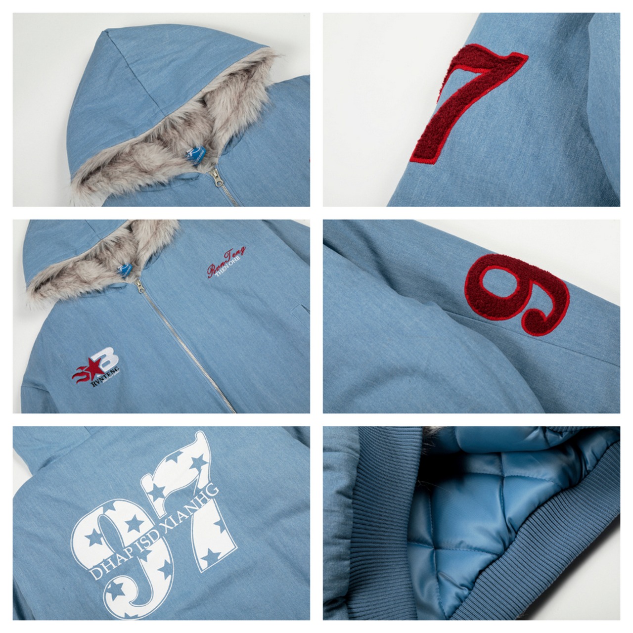 【暖かさUP】97ファー中綿ジャケット T1993