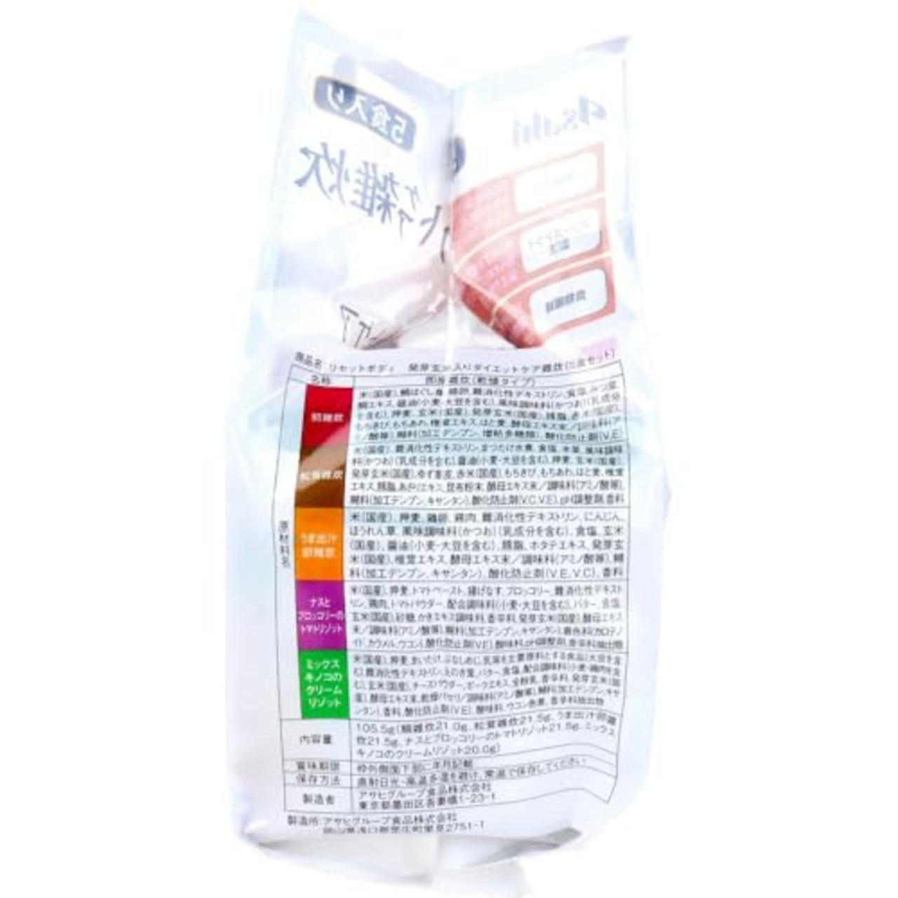 スリムアップスリム リセットボディ 発芽玄米入りダイエットケア雑炊 5食 アサヒ 食物繊維 フリーズドライ