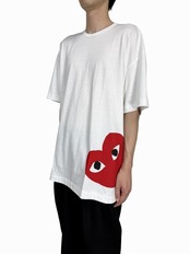 【PLAY COMME des GARCONS】T349 オーバーサイズロゴTEE (赤ハート)