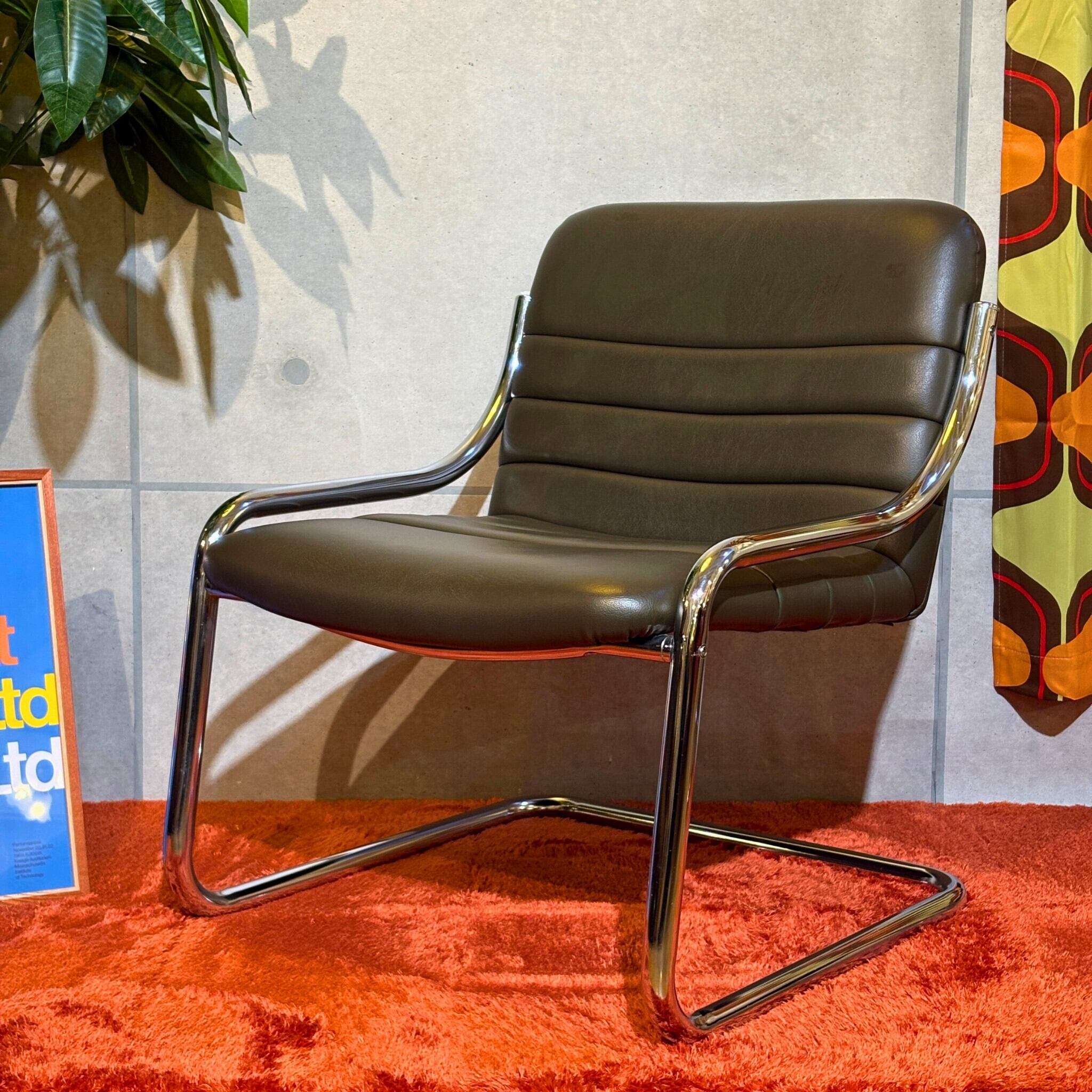 USED】Cantilever Chrome Lounge Chair / カンティレバー ラウンジ