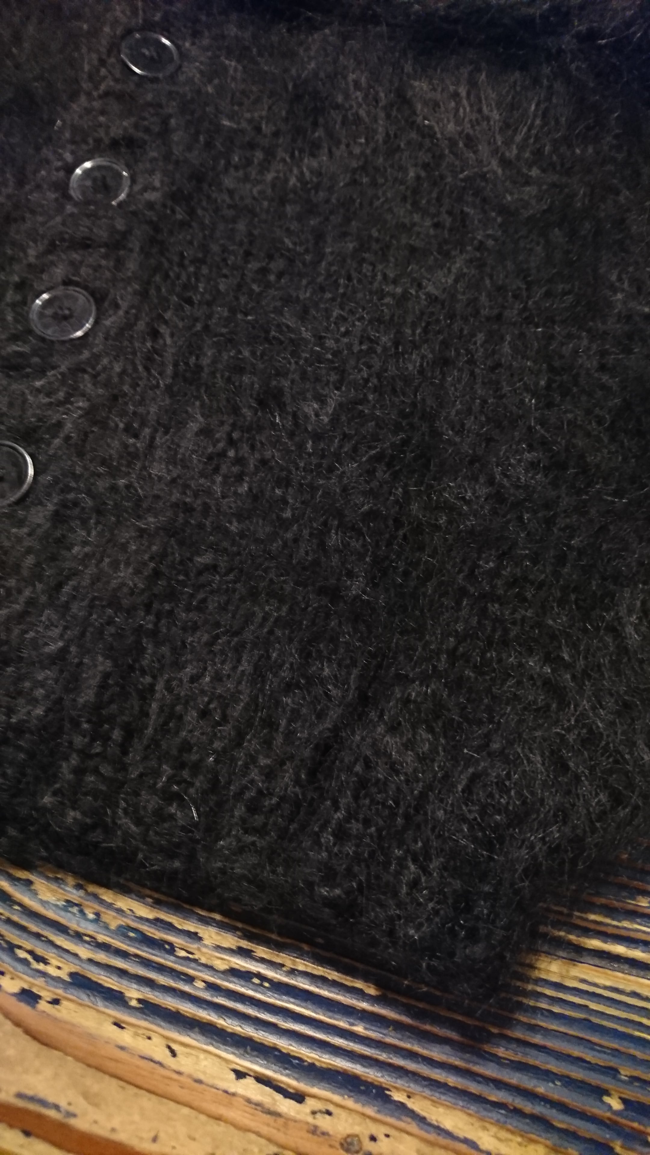 BAA COSTUME MFG. "KING MOHAIR CARDIGAN“ Black Color BOW & ARROW WEB STORE