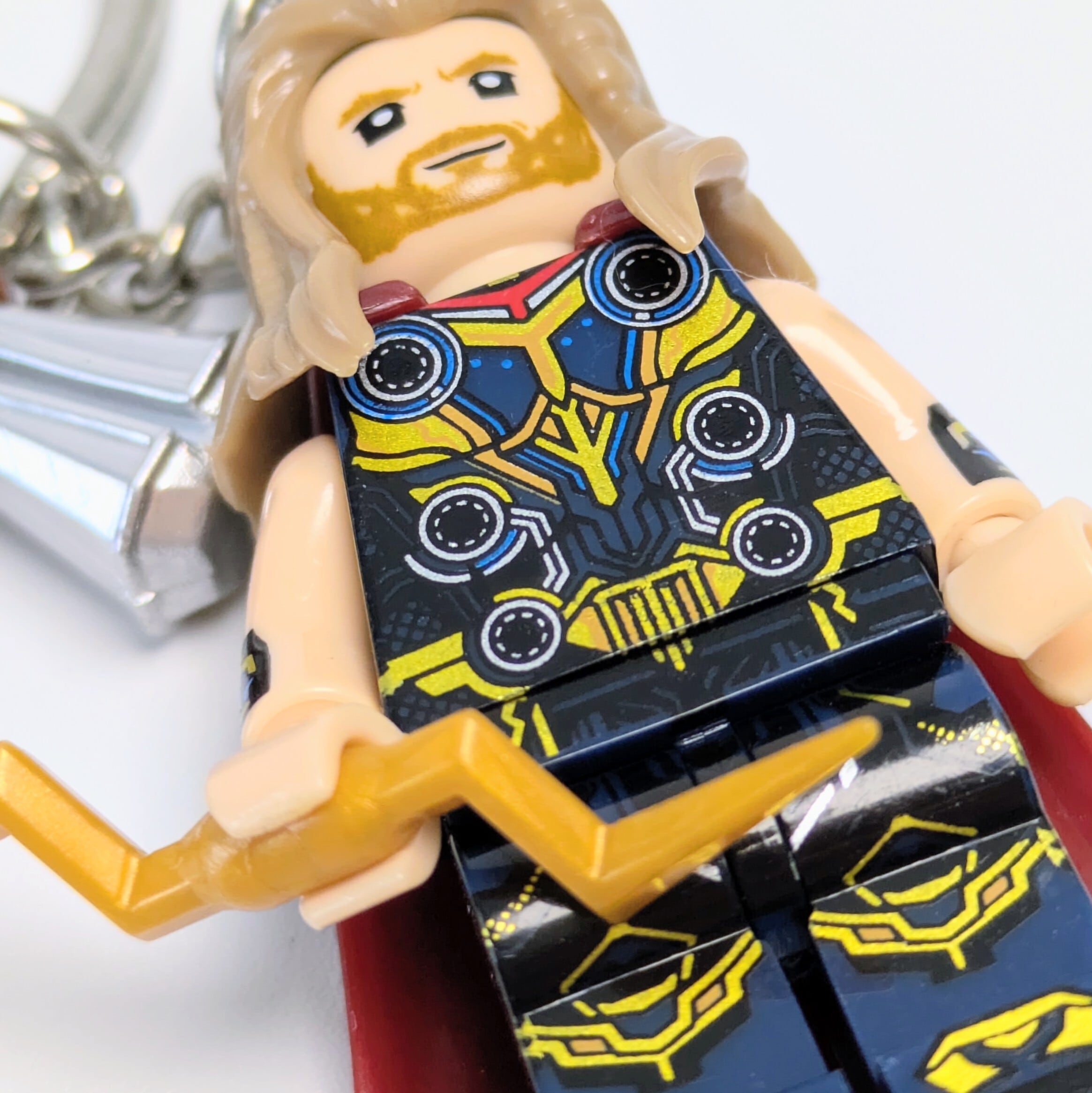 ★ブロックフィギュアキーホルダー★【 The Mighty Thor マイティ・ソー 】アベンジャーズ / MARVEL〚アメリカン雑貨 アメトイ〛