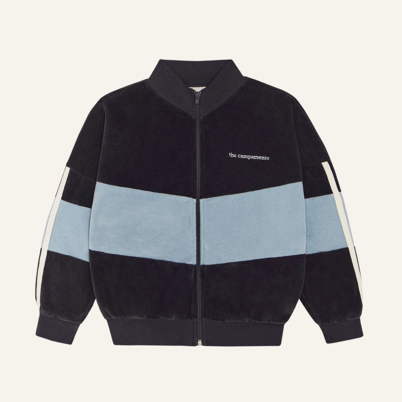 the campamento/Grey Color Block Sweatshirt