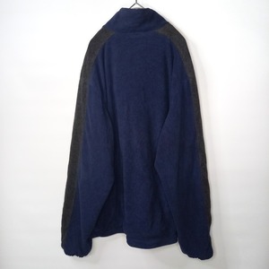 NFL　ジップ　フリース　ジャケット　ブルゾン　シーホークス　刺繍　ネイビー　L