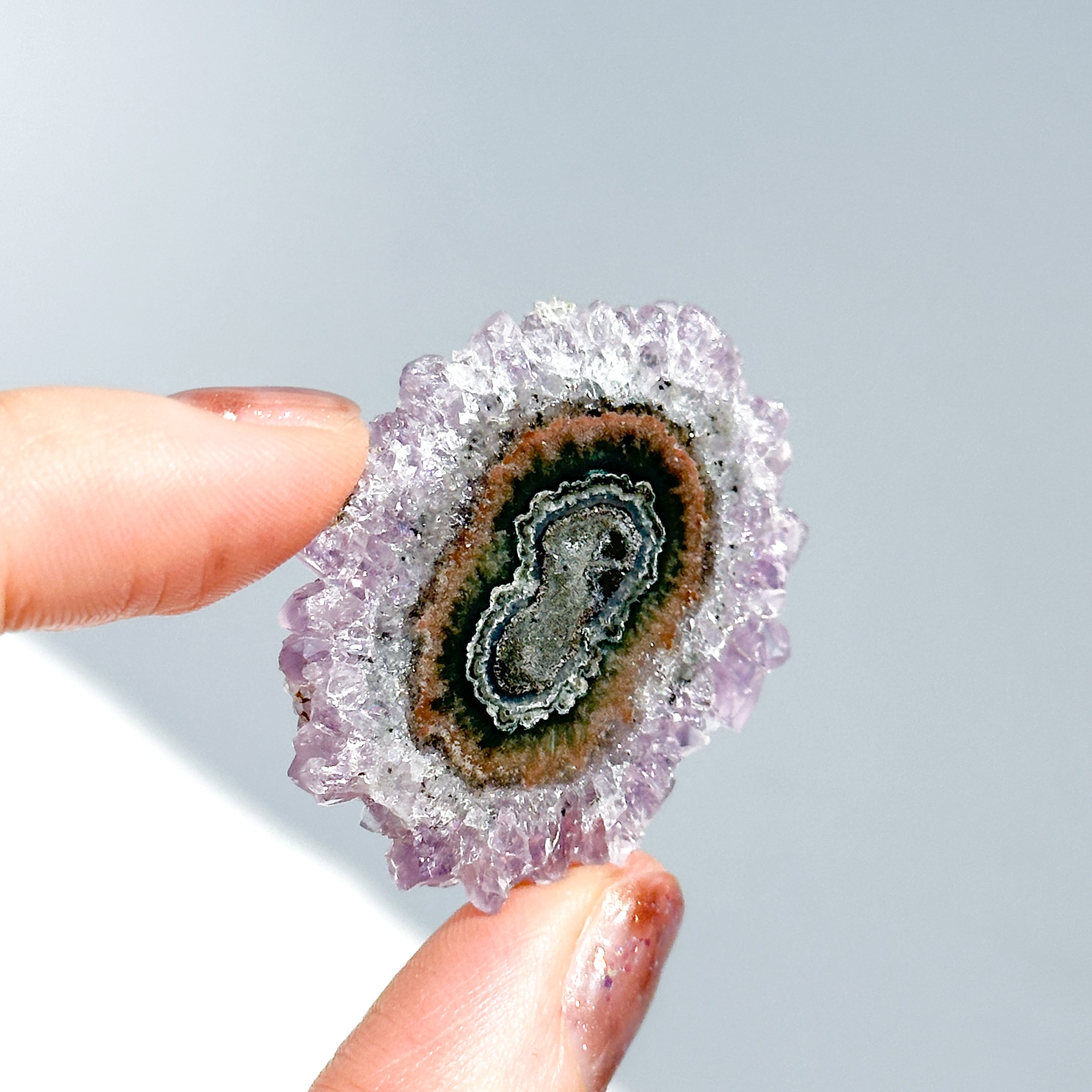 フラワーアメジスト スライス71◇ Flower Amethyst ◇天然石・鉱物