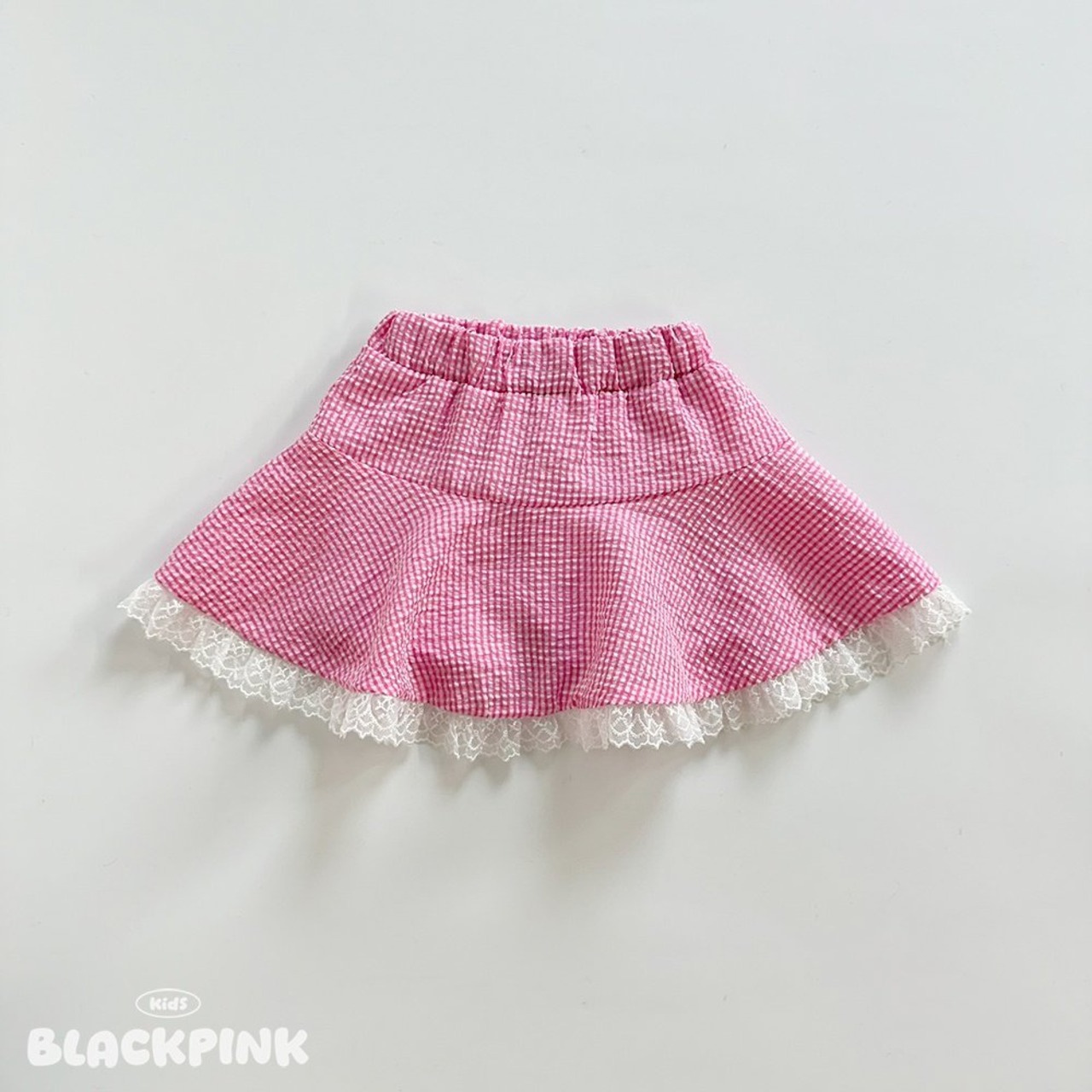 [BLACKPINK] Check Lace Skirt (2XL) / [블랙핑크] 체크레이스스커트 (2XL)