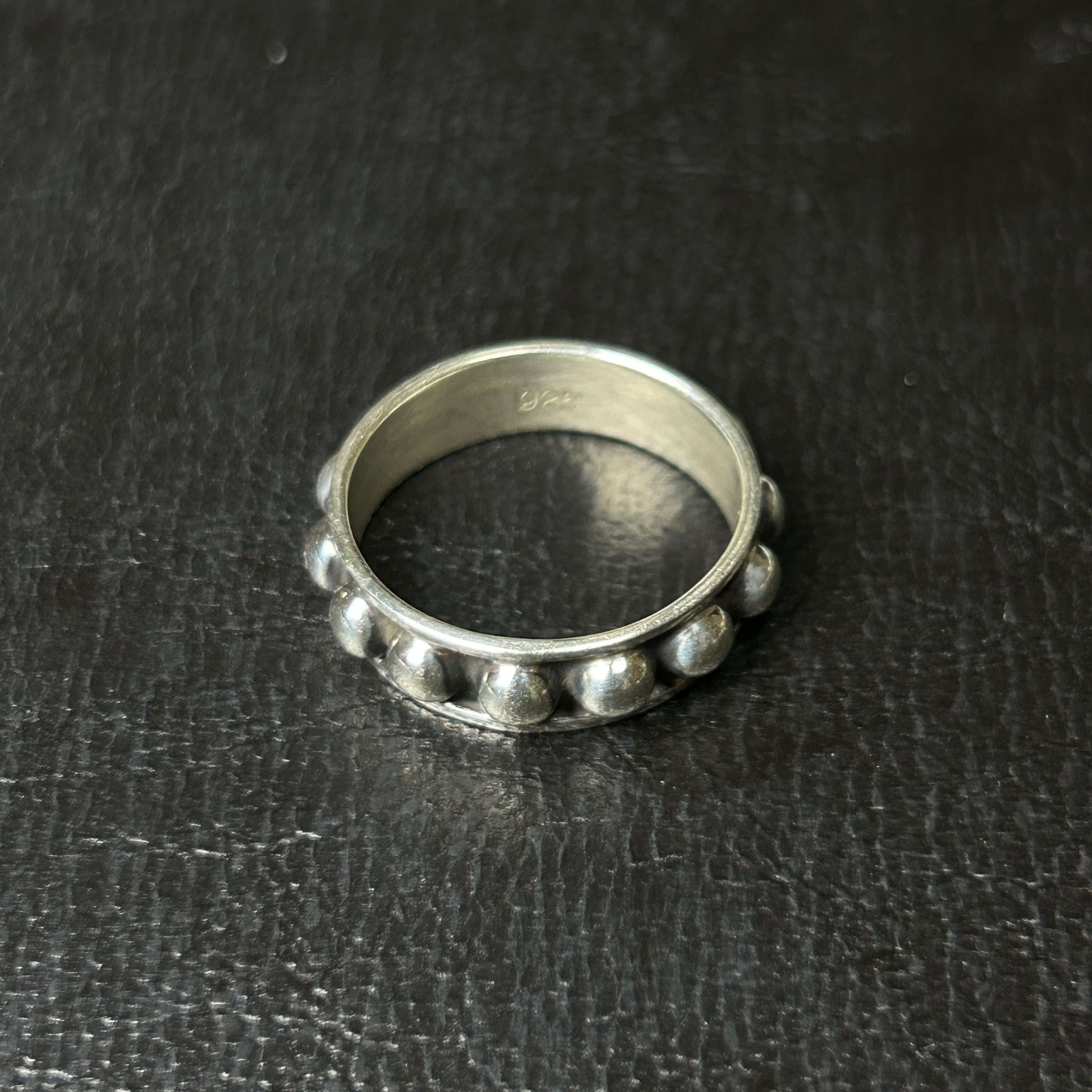別注 シルバー925 silver ボールデザインリング/軽研磨仕上げ/19号