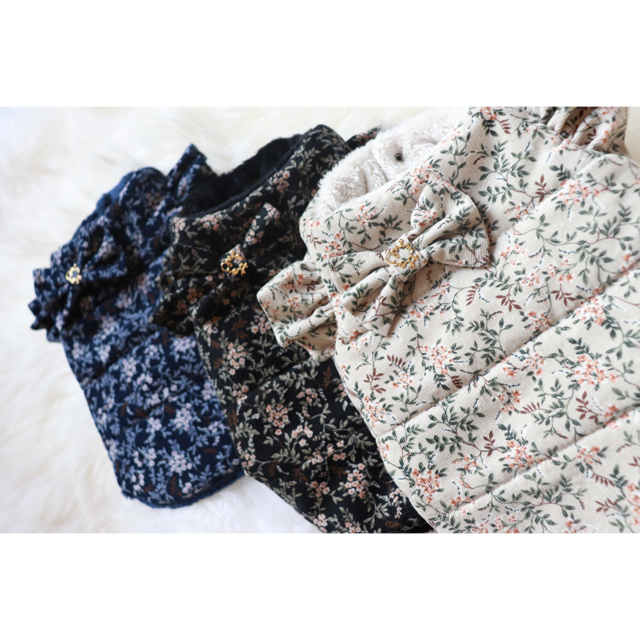 Flower corduroy coat