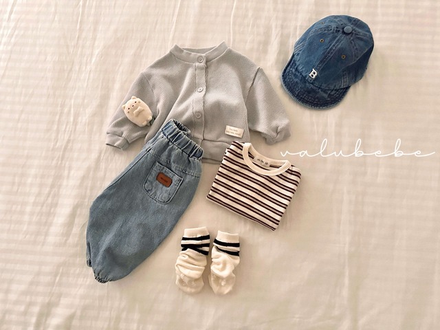 [即納6M/S]《valubebe》Tori Denim Pants light blue39