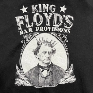 【CANVAS】企業系 企業ロゴ King Floyd's Bar Provisions ワンポイントロゴ バックプリント パーカー プルオーバー スウェット フーディー hoodie S 黒 us古着