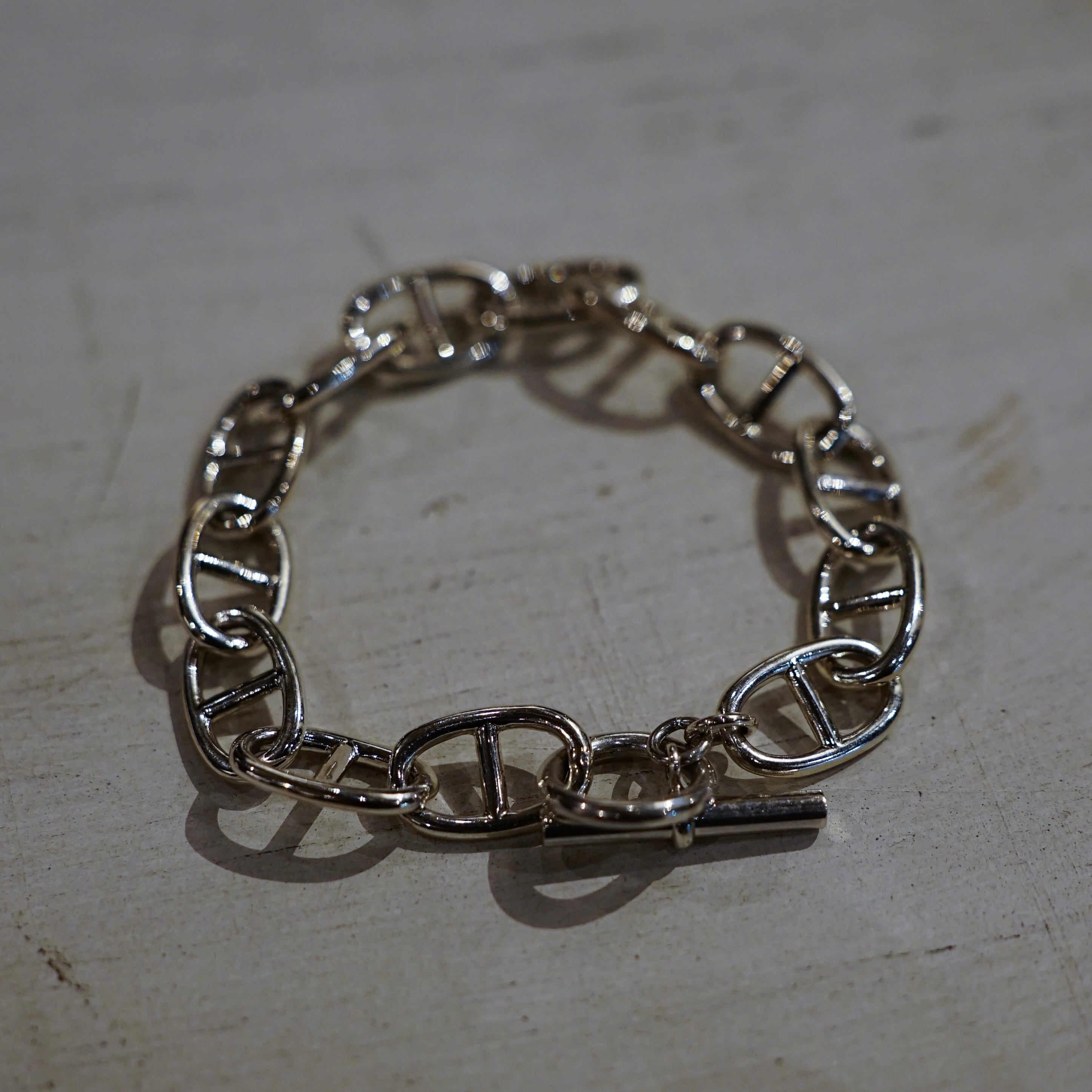 Vintage] 60〜70's UK Jewelry Silver Anchor Chain Bracelet | regnbage