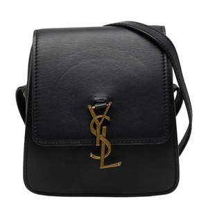 サンローラン カイヤ NORTH/SOUTH SATCHEL YSLロゴ 斜め掛け ショルダーバッグ 668809 ブラック レザー レディース SAINT LAURENT 【中古】