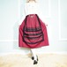 EU VINTAGE CHAIN CHARM DESIGN LACE SWITCHED TYROLEAN LONG SKIRT/ヨーロッパ古着チェーンチャームデザインレース切替チロリアンロングスカート