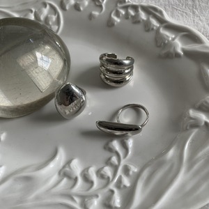 volume silver ring set　J00286