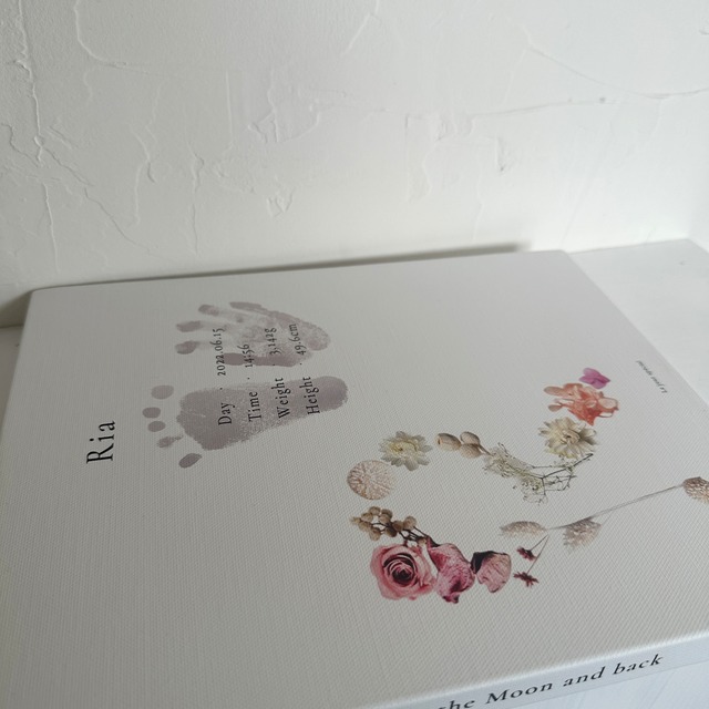 ［F3号］花咲く命名書 - Hand & Foot Print