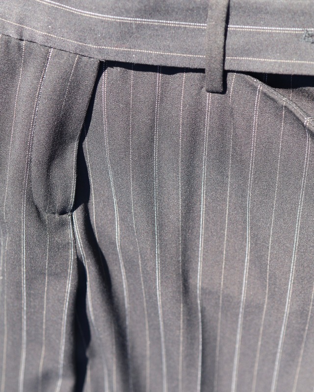 no-tuck straight pinstripe slacks