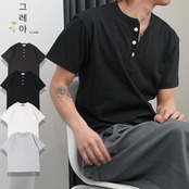 ◆クロップド ヘンリーネックTee◆gl-26001