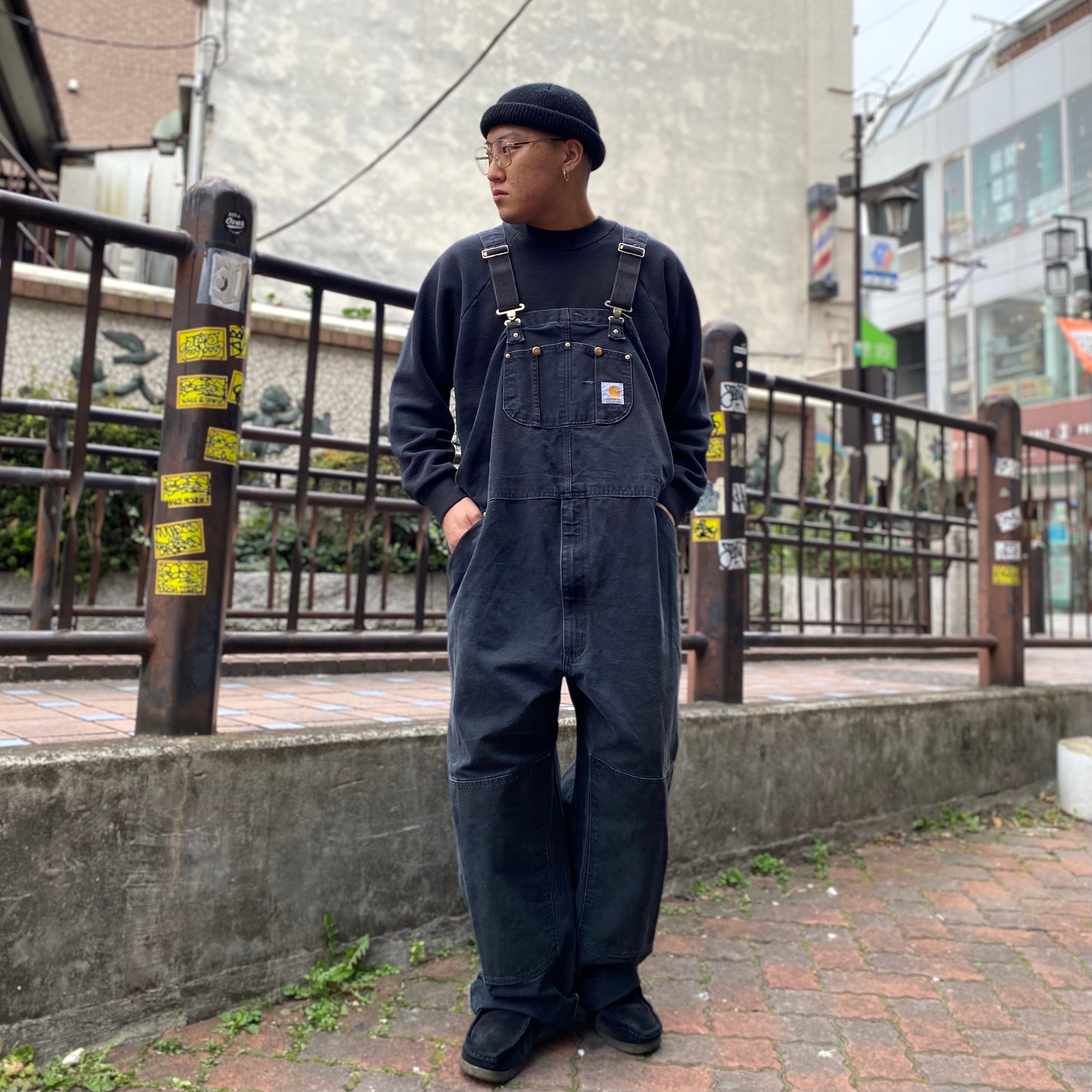 カーハート carhartt オーバーオール ブラック-