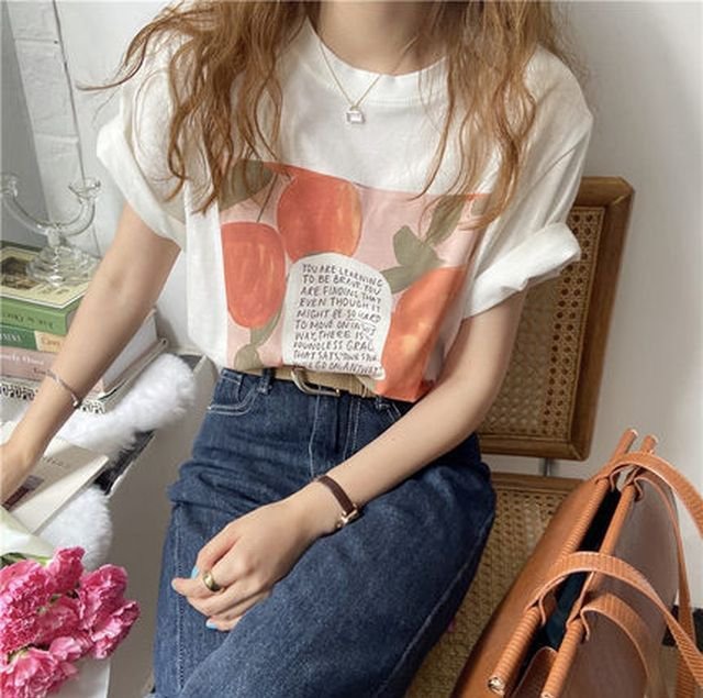 レディース トップス  春 夏 半袖 レタリングTシャツ Tシャツ カットソー プリント レタリング シンプル フェミニン ゆったり ガーリー 大人ガーリー カジュアル 大人カジュアル 春夏  ホワイト コーラルピンク S～Lサイズ TP-1863-y