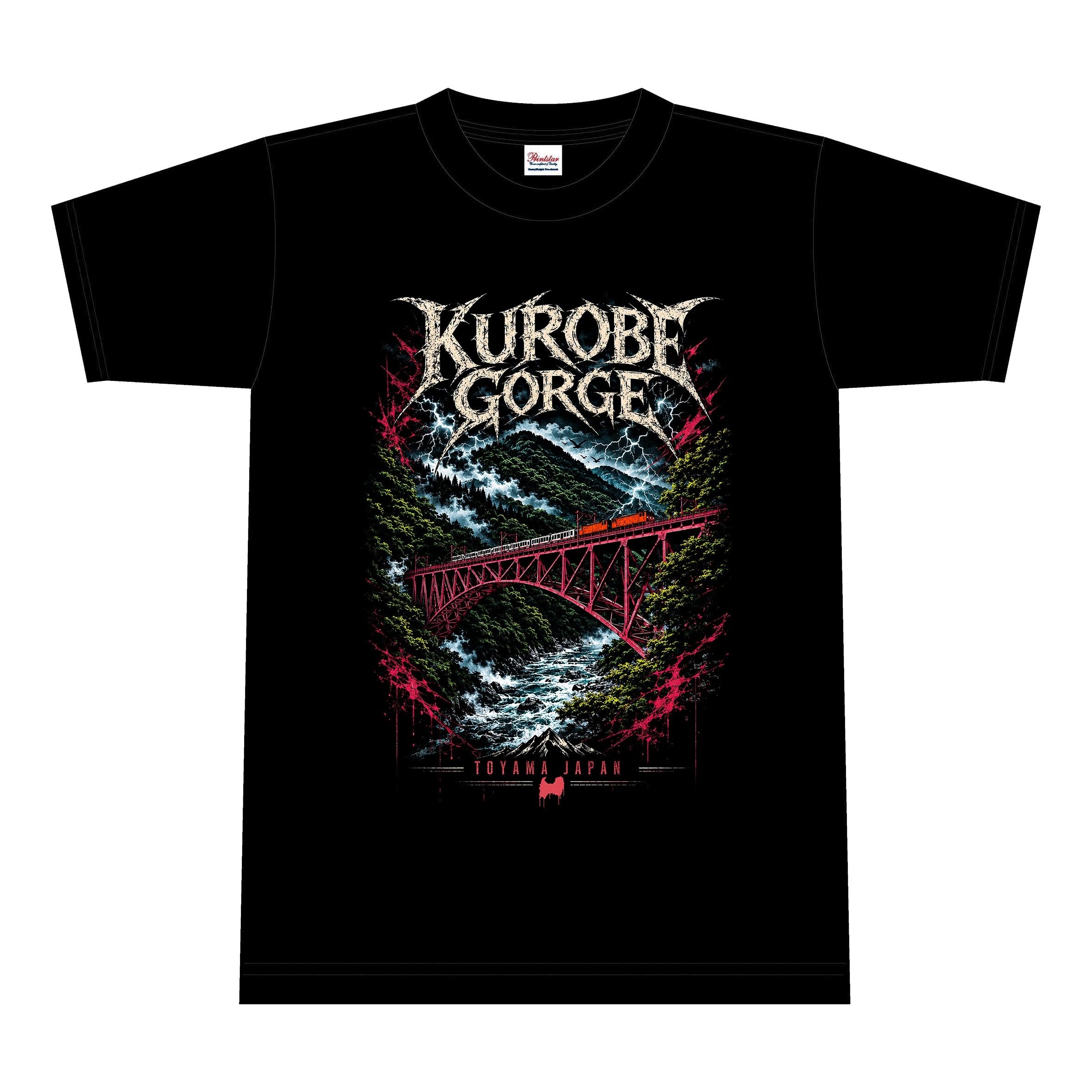 【黒部市】黒部峡谷Tシャツ【ヘビーメタル】