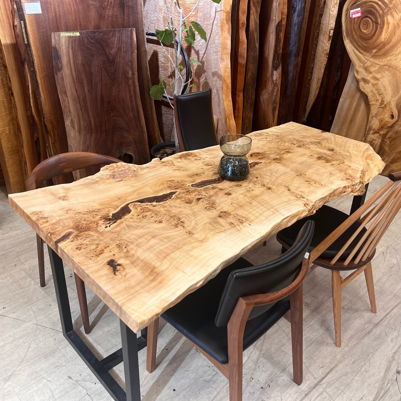 【OUTLET】ポプラ瘤_1800×950-780-560×56_新宿店_テーブル天板/一枚板 2244 t001