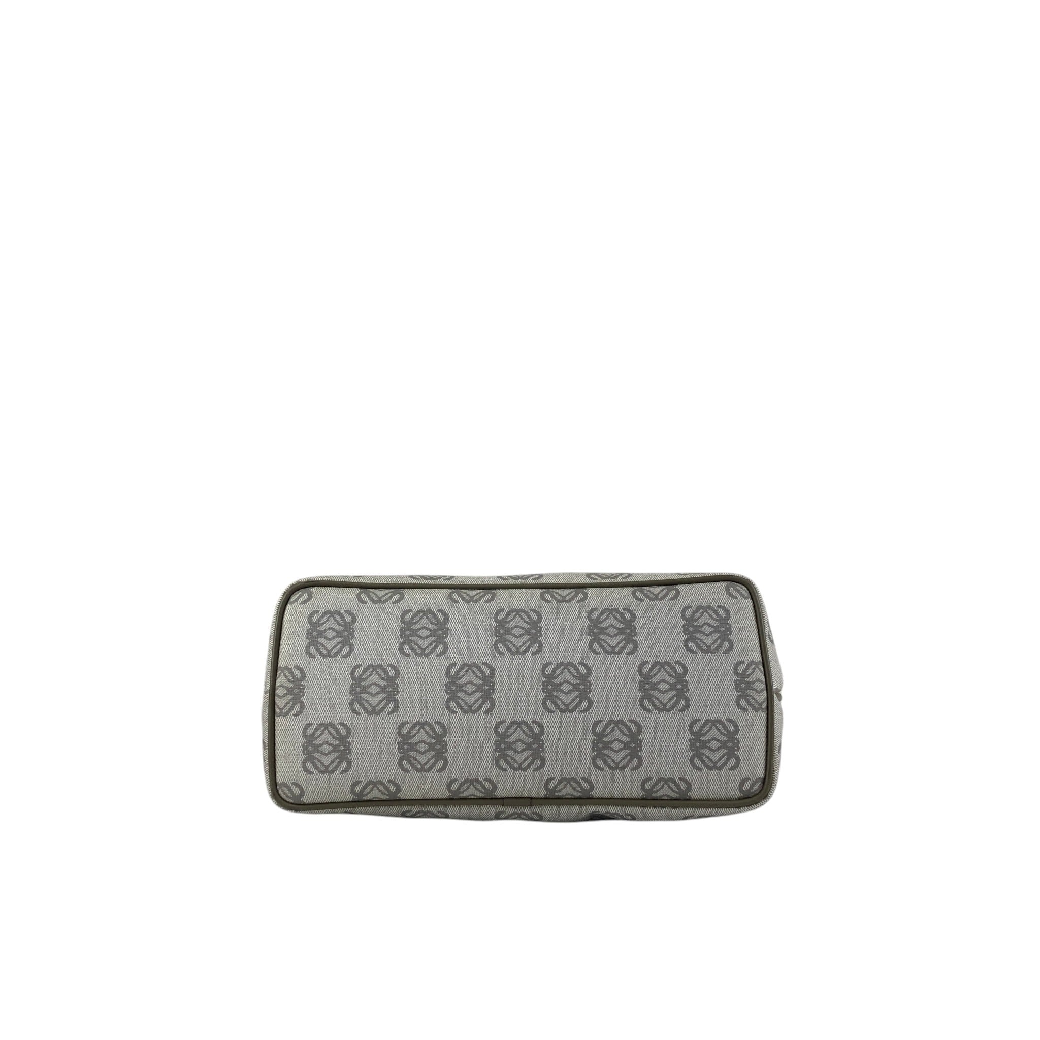 LOEWE ロエベ アナグラム トートバッグ グレー PVC レザー vintage
