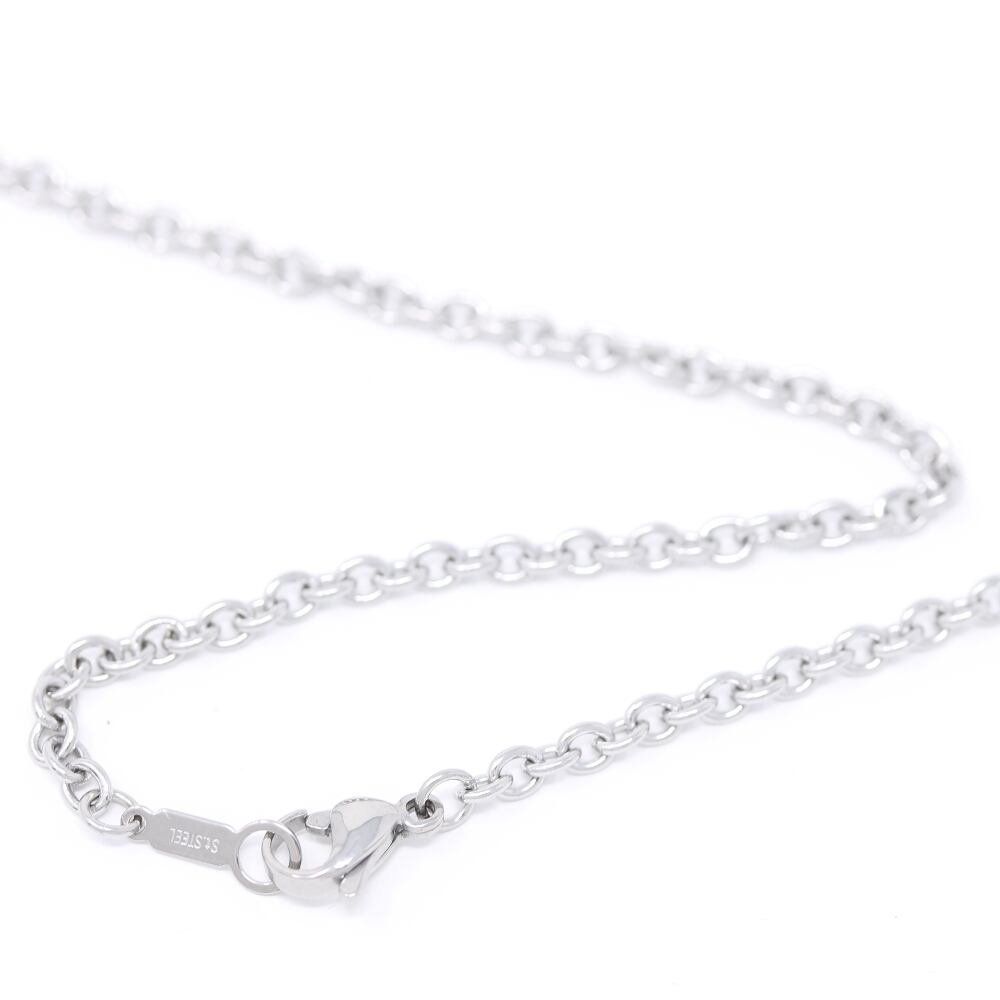 サージカルステンレス製 小豆チェーン・ネックレス(幅3.0mm)