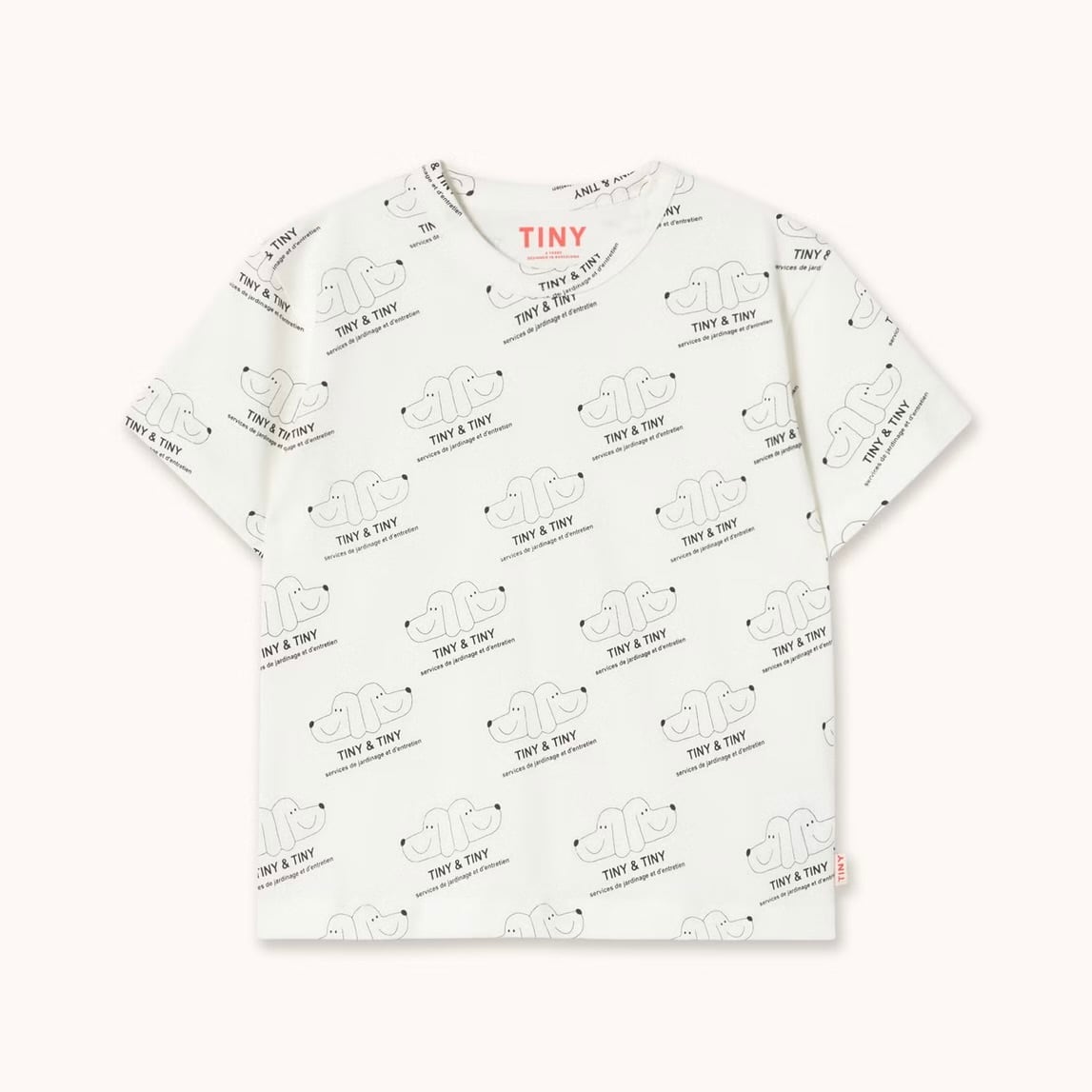 4y ラスト1点】TINYCOTTONS / TINY&TINY GRAPHIC TEE - cream heather