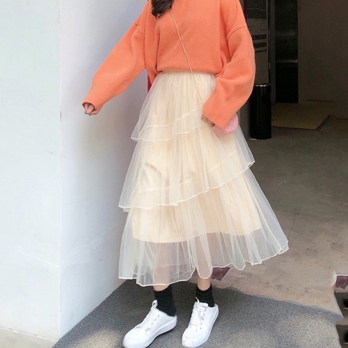 ✞ロリータカラーメッシュティアードスカート ウィンターロング スウィート 秋冬 ピュア ✞ゴスロリ SM ミリ 甘ロリ クラロリ 和ロリ エレガント 黒ロリ 姫ロリ 華ロリ BB-BB12253989265