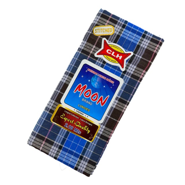 インド産 民族布 腰巻布 ルンギ Lungi 巻きスカート 縫い合わせ済み マドラスチェック 手芸用 077