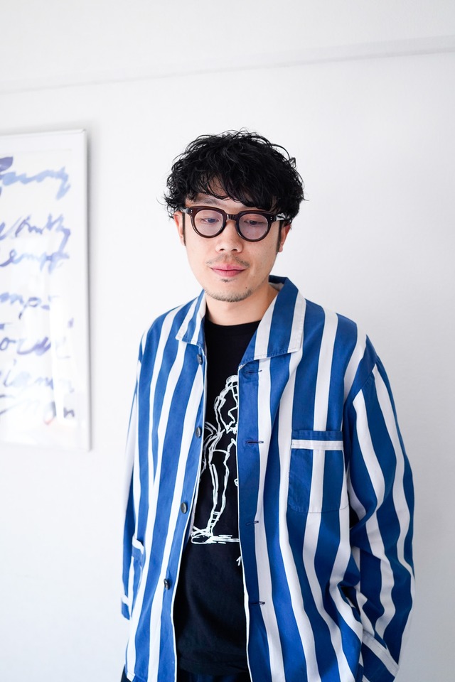 【1970-80s】"Germany Made" Striped Cotton Sleeping Shirts  / 883