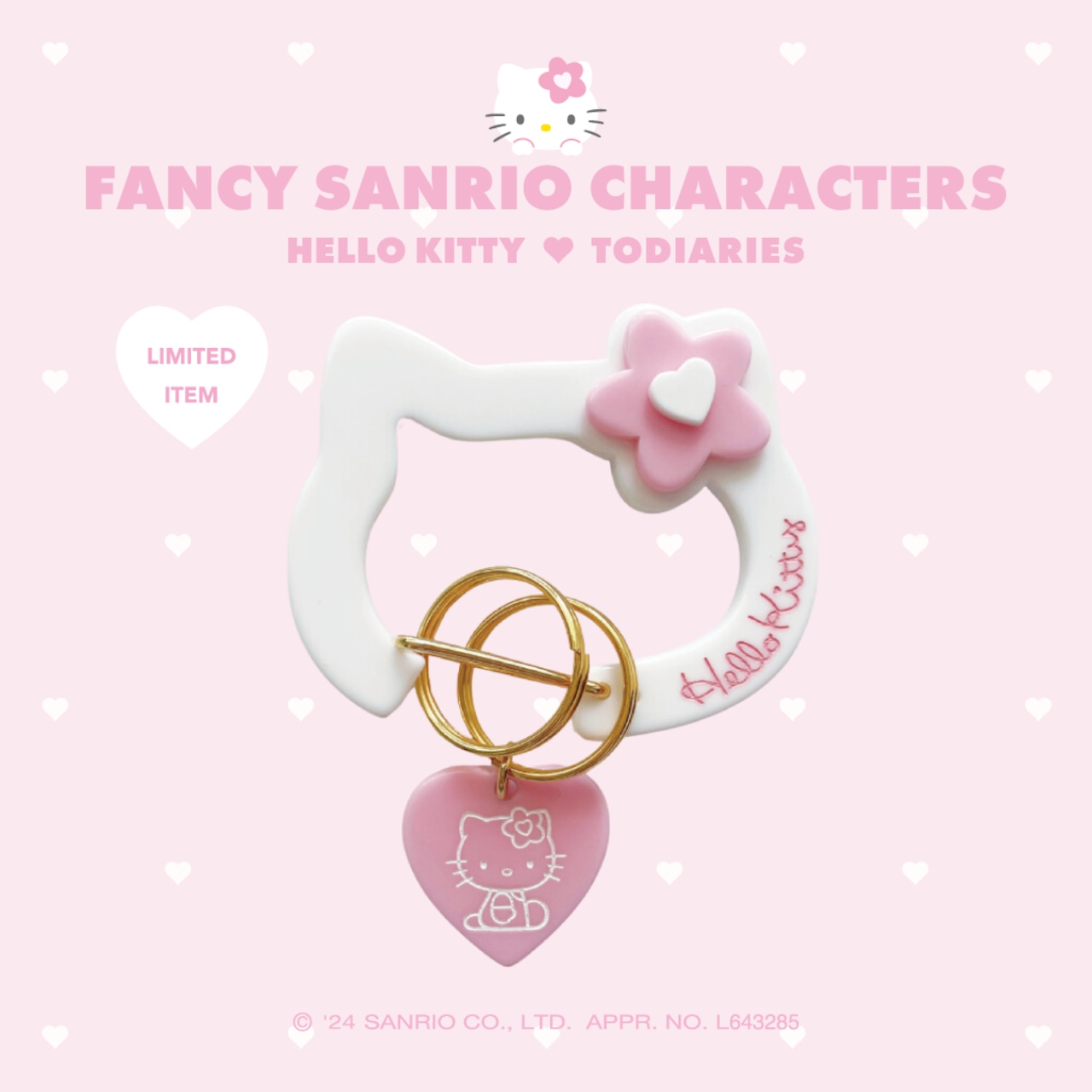 新品 TODIARIES HELLO KITTY カナビラ TODIARIES × FANCY SANRIO CHARACTERS・HELLO KITTY カラビナ
