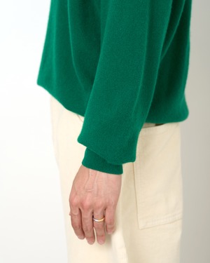 ssstein "PURE CASHMERE KNIT CREW NECK LS〔GREEN〕"