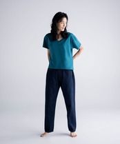7N&H PRINT V NECK T-SHIRT FOR LADIES［HSC019］