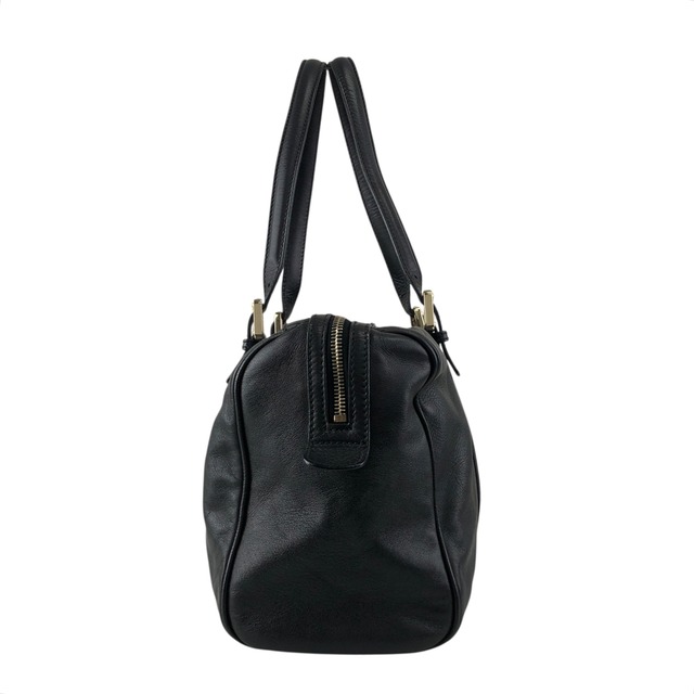 GUCCI グッチ ハンドバッグ ブラック ロゴ GG レザー ミニボストン vintage ヴィンテージ オールド f7jncz