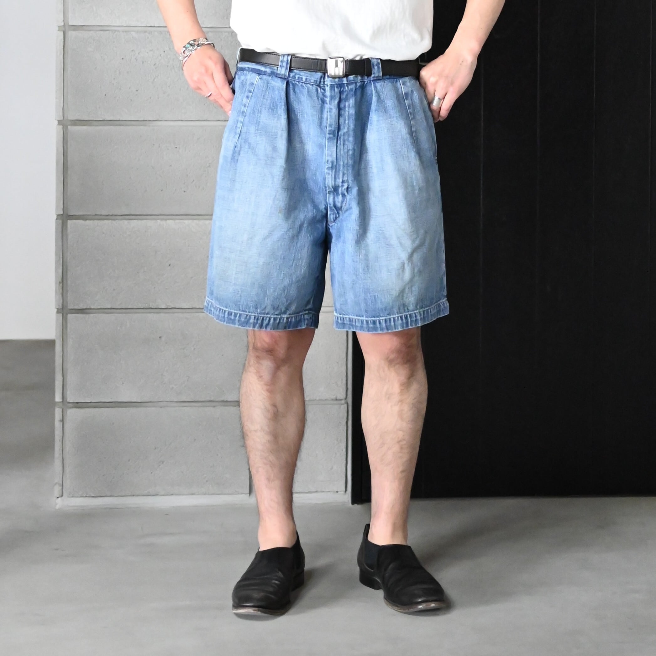 BOWWOW / US ARMY DENIM SHORTS AGED | GANKO