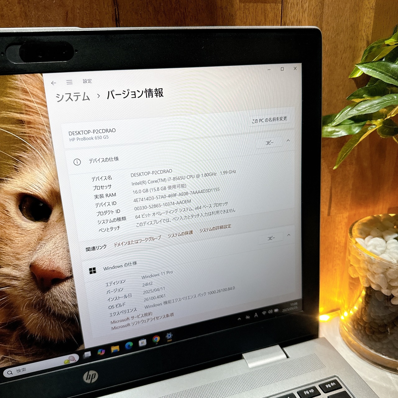 美品/ HP Probook 650 G5/最高峰i7第8世代/SSD256GB/大型液晶/メモリ16GB/ノートパソコン